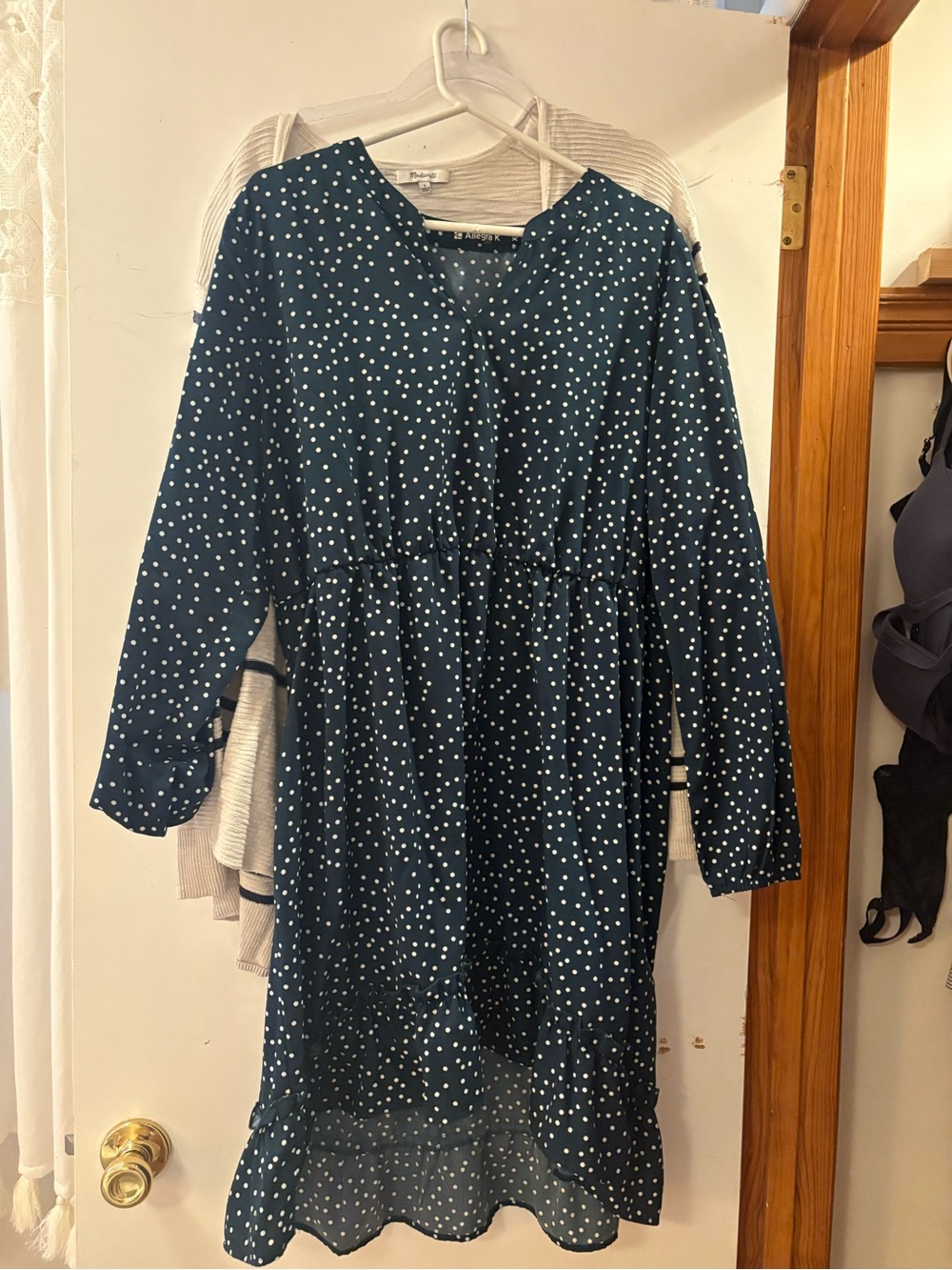 Green Polka Dot Midi Dress